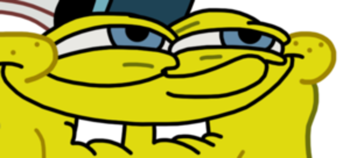 sondgebob doing the wink